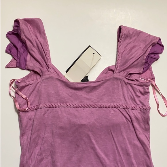 NWT Kenneth Cole purple short sleeve top size: S - Picture 7 of 8